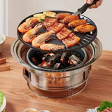 Multifunctional Charcoal Barbecue Grill, Household Korean BBQ Grill, Portable Camping Grill Stove, Tabletop Smoker Grill Aimak Store