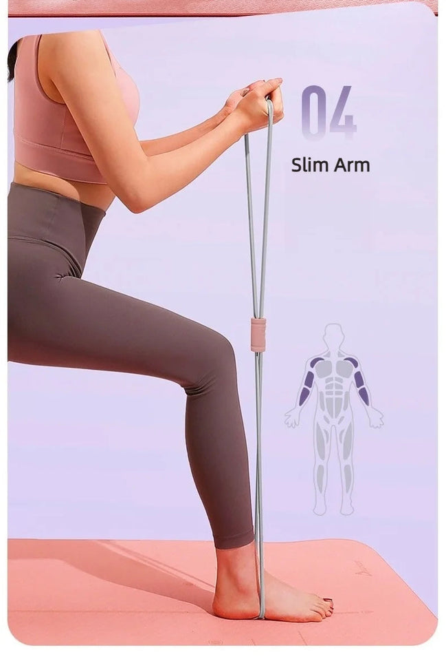 8 Tensioner Yoga Bands Exercise Stretch Itness Equipment Figure Elastic Pull Rope For Slimming Multi-Function Straps Band Aimak Store