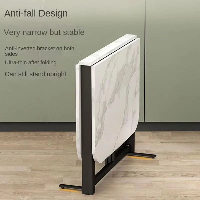Joylove Folding Dining Table Home Imitation Rock Board Ultra-thin Multi-functional Combination Dining Table Multi-person Table Aimak Store