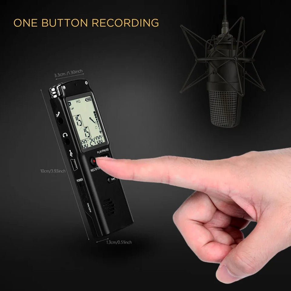16GB/32GB/64GB Voice Recorder USB Professional 96h Dictaphone Noise Reduction Digital Audio Voice Recording with WAV,MP3 Player Aimak Store