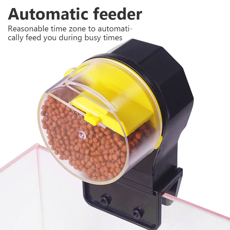 Automatic Fish Tank Feeder Intelligent Timing Automatic Feeder Aquarium Goldfish Feeder Large Capacity Goldfish Aquarium Feeder Aimak Store
