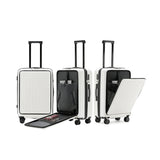 20 Inch Cabin Suitcase Front Opening Spinner Wheel Travel Rolling Luggage For Men Women Trolley Case With TSA Lock,USB Charging Aimak Store