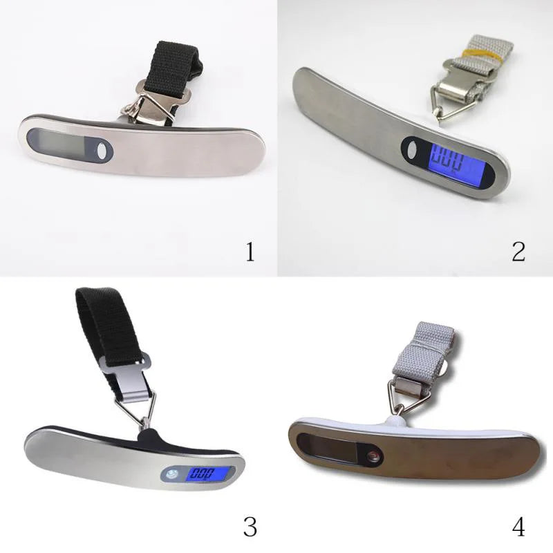 50kg 10g Portable LCD Digital Scale Electronic Luggage Suitcase Scale Weigh Balance Travel Hand Hanging Steelyard Belt Scale Aimak Store
