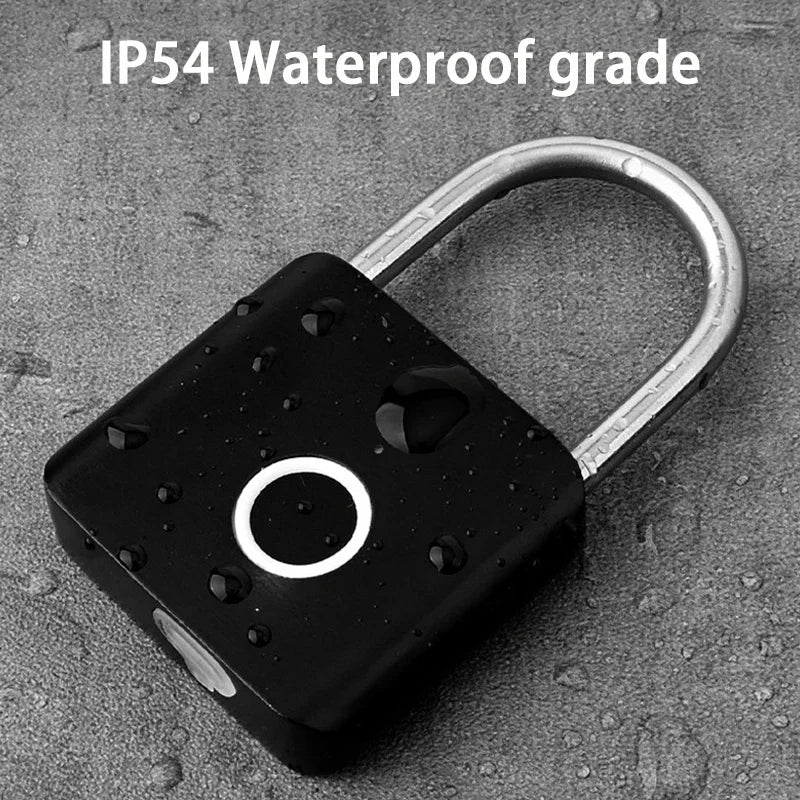 Xiaomi Smart Fingerprint Padlock IP54 Waterproof and Rust-proof Padlock Smart Electronic Anti-theft Password Lock Cabinet Drawer Aimak Store
