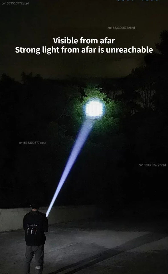 Xiaomi  flashlight Outdoor Flashlight Portable Strong Light Variable Focus with Floodlight Side Lights Long Range Rechargeable Flashlight Aimak Store