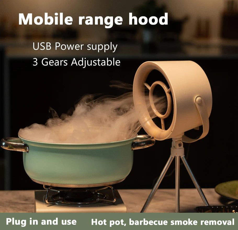 Desktop mini range hood large suction home restaurant hot pot barbecue deodorization fume purifier portable smoke exhaustmachine Aimak Store