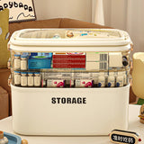 3/4 Layers Large Capacity Family Medicine Organizer Storage Box Portable First Aid Kit Pill Container Emergency Pharmacy Box Aimak Store