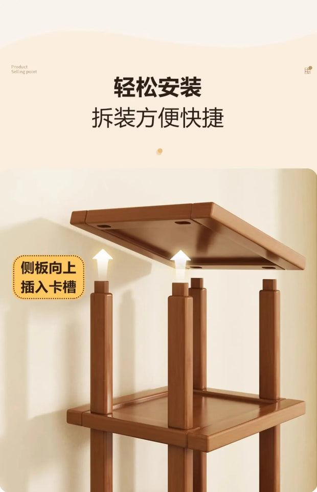 Desktop Storage Rack Small Shelf on The Desk Simple Bookshelf Desk Kitchen Storage Rack Countertop Shelf Bamboo Storage Rack Aimak Store