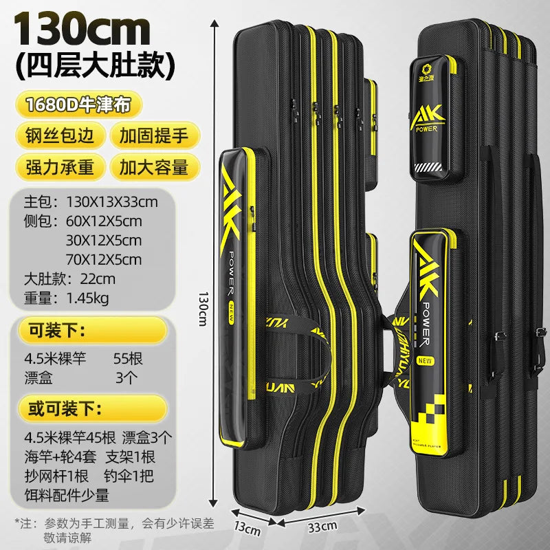 YUZHIYUAN 2025 New Fishing Rod Bag Lightweight Waterproof Wear-resistant Sea Rod Bag Special Fishing Big Belly Storage Bag Aimak Store