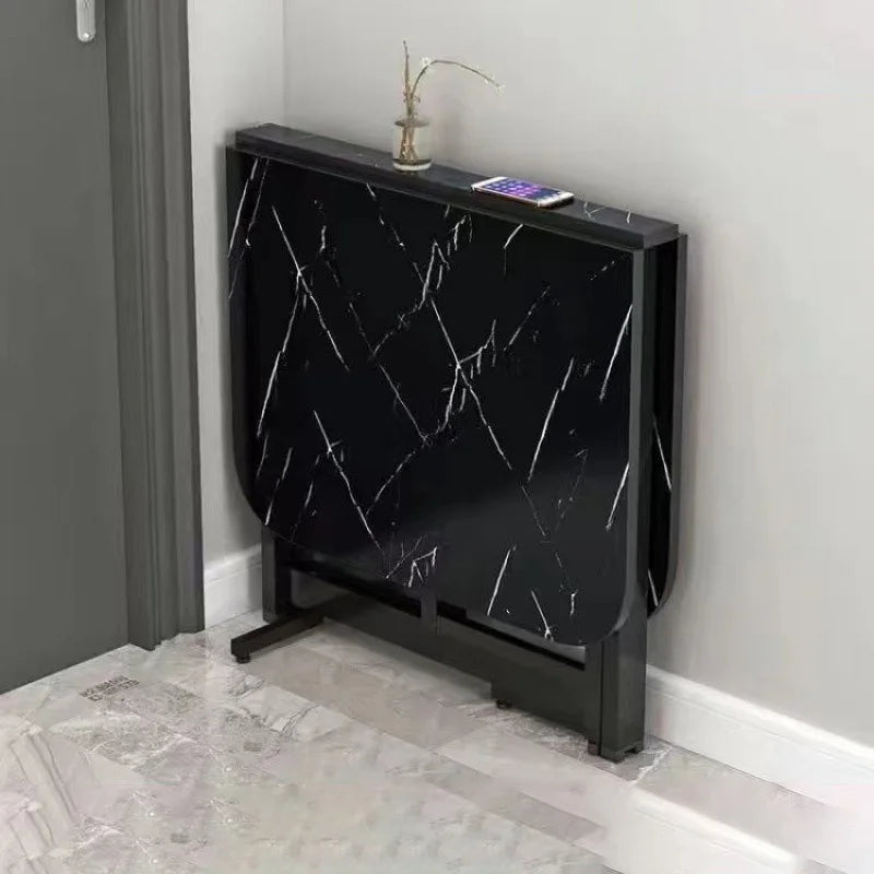 Joylove Folding Dining Table Home Imitation Rock Board Ultra-thin Multi-functional Combination Dining Table Multi-person Table Aimak Store