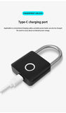 Xiaomi Smart Fingerprint Padlock IP54 Waterproof and Rust-proof Padlock Smart Electronic Anti-theft Password Lock Cabinet Drawer Aimak Store