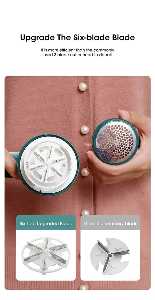 Hair Ball Trimmer Fabric Shaver Lint Remover Upgraded 6 Blade Design Fuzz Shaver Rechargeable for Travel Home Type C Charging Aimak Store