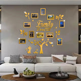 3D New Family Photo Frame Tree Wall Sticker Acrylic Self-adhesive Tree Collage Living Room Bedroom DIY Art Home Decoration Aimak Store