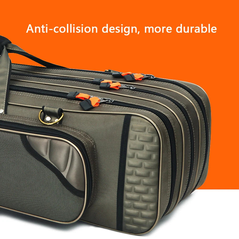 NON-Foldable 2/3/4 Layer Fishing Rod Tackle Bag 80/100/120/130CM Multifunctional Fish Reel Lure Line Tools Storage Case Gear Aimak Store