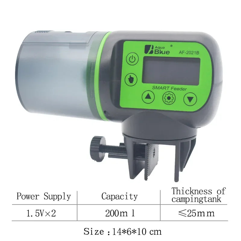 Cool Automatic Fish Feeder Digital Fish Tank Aquarium Electrical Plastic Timer Feeder Food Feeding Dispenser Tool Fish Feeder Aimak Store