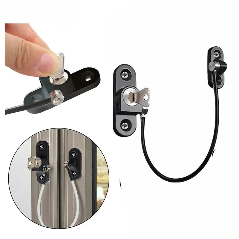 White/Black Child Safety Lock Home Window Door Cabinet Locks Key for Babies Care Refrigerator Drawer Security Protection Aimak Store