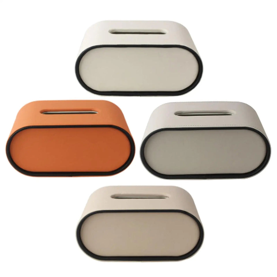 PU Leather Tissue Box Cover Decorative Organizer Tissue Box Holder Home Decor Multipurpose Tissue Holder for Car Toilet Paper Aimak Store