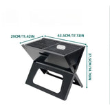 Foldable Charcoal Grill Ultra-thin Portable BBQ Barbecue Grill Lightweight Simple Grill for Outdoor Cooking Camping Hiking Aimak Store