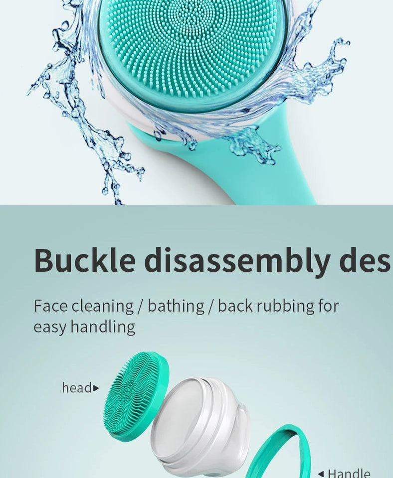 Multifunction Detachable Electric Bath Brush 5in1 Facial Cleansing Skin Grinding Back Rubbing Long Handle Massage Shower Brush Aimak Store