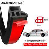 SEAMETAL Car Door Seal Strip Rubber Double Layer Sealing Protector Soundproof Waterproof Weather Strips for Car Door Hood Trunk Aimak Store