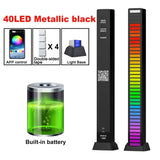 LED Sound Control Lights RGB 3D Pickup Lights Smart APP Control Music Rhythm Atmosphere Light for Gaming Desktop Decora LED Lamp Aimak Store