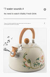 3L Whistling Kettle Teapot Floral Enameled Universal Teapot Water Kettle Large Capacity Thickened Coffee Pot Aimak Store