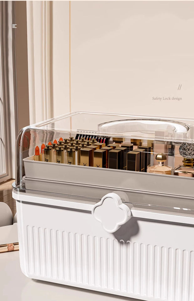 Art Craft Organizer Storage Box with 3 Layers Plastic Tool Box with Handle for Sewing Cosmetic Storage Box Portable Medicine Box Aimak Store