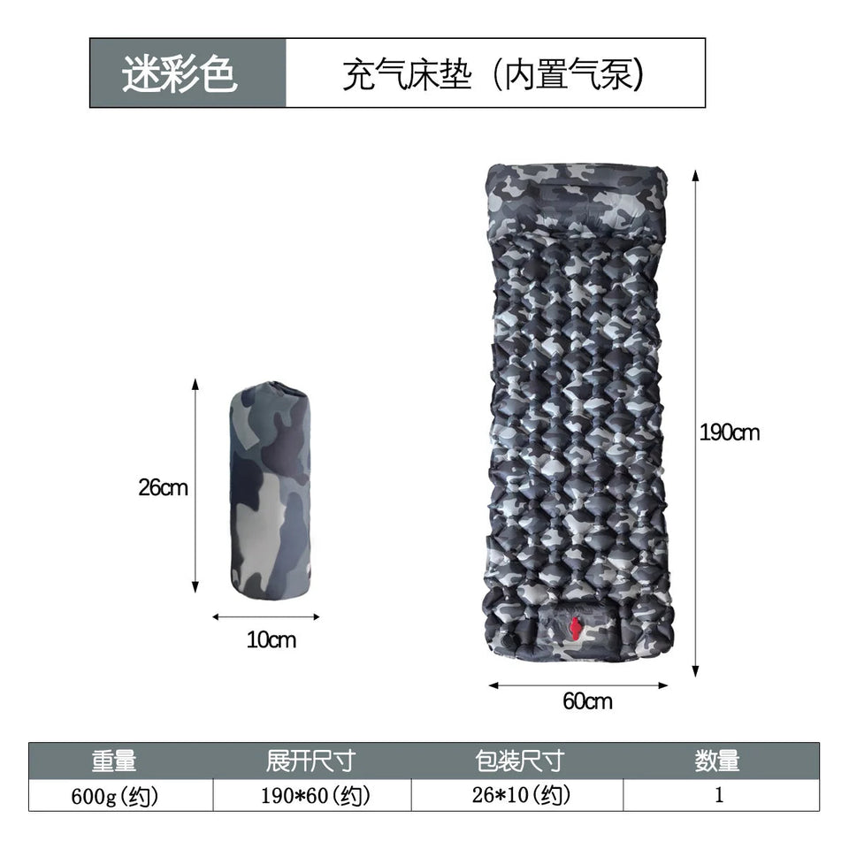Picnic Mat Ultralight Self-inflating Air Mattress Thicken Sleeping Pad Splicing Inflatable Bed Beach Camping Tent Air Cushion Aimak Store