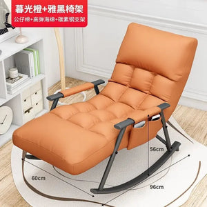 Rocking Chair Folding Nordic Balcony Lazy Chair Adult Leisure Technology Cloth Rocking chairs Sofa Bedroom Garden Lounge Seat Aimak Store