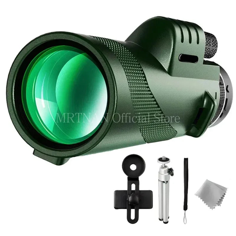 Monocular Telescope Long Range Zoom Hd Bak4 Prism Telescope with/without Tripod Phone Clip Hunting Outdoor Camping Aimak Store