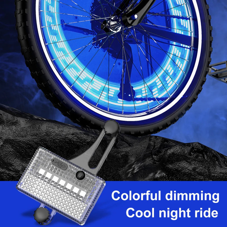 Solar LED Bicycle Spoke Light USB Rechargeable Bicycle Rim Decor Light Waterproof Cycling Tire Lights for Cycling Decoration Aimak Store