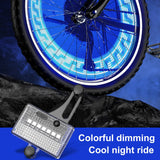 Solar LED Bicycle Spoke Light USB Rechargeable Bicycle Rim Decor Light Waterproof Cycling Tire Lights for Cycling Decoration Aimak Store