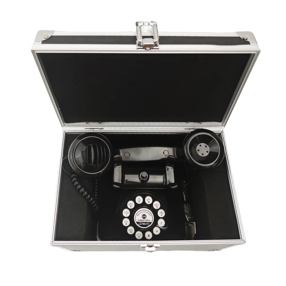 Wedding Audio Guest Book Phone Retro Rotary Style Antique Phone Audio Guestbook Phone Message Voice Recorder  For Wedding Party Aimak Store