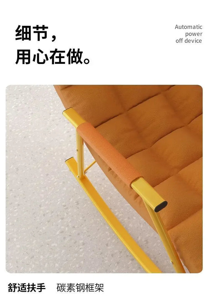 Rocking Chair Folding Nordic Balcony Lazy Chair Adult Leisure Technology Cloth Rocking chairs Sofa Bedroom Garden Lounge Seat Aimak Store