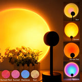 USB Sunset Light LED Rainbow Neon Night Lamp Sunset Projector Self Photography Light Wall Atmosphere Lighting For Bedroom Decor Aimak Store