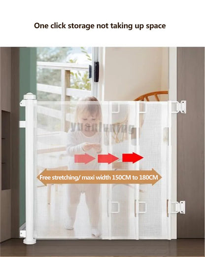 Retractable Children Detachable Kid Protective Fence High Quality Indoor Staircase Entrance Baby Safe Gate Fence Pet Isolation