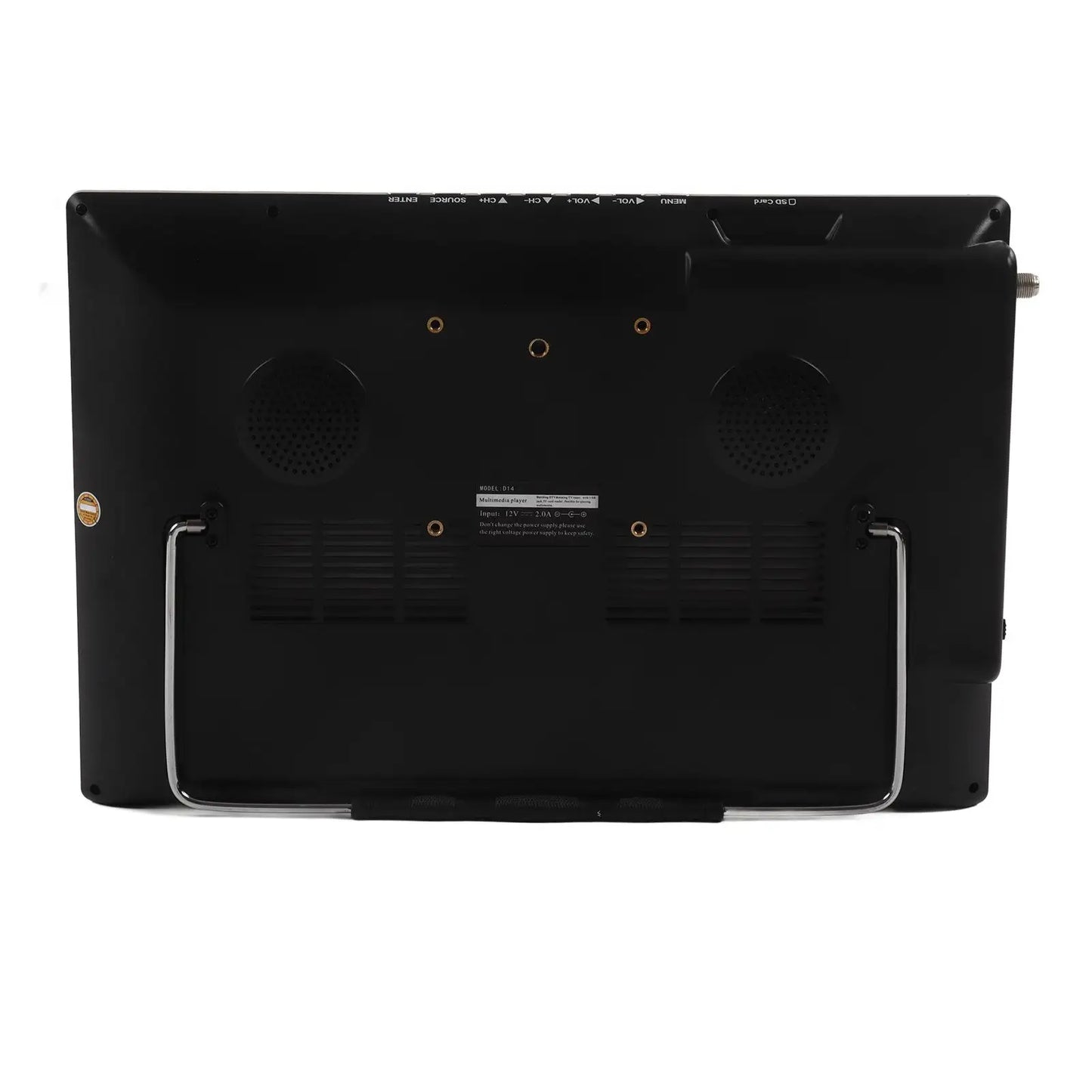 14-Inch Portable Rechargeable Digital TV for Car - ATSC, Screen Share, EU Plug (110-220V)