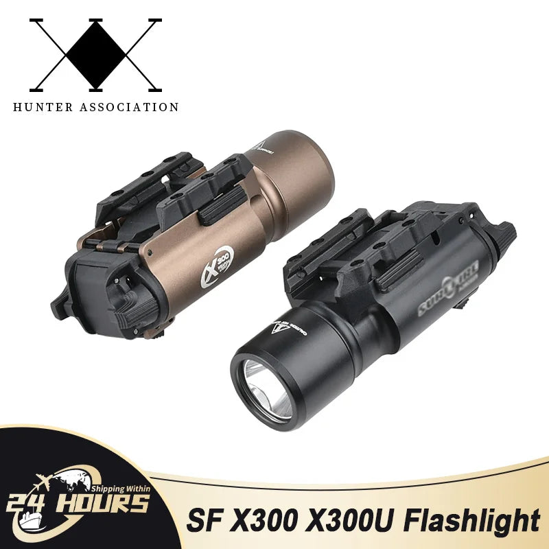 WADSN Tactical Airsoft Surefir SF X300 X300U Ultra Metal Pistol Gun Strobe LED Light Fit 20mm Rail Hanging Hunting Flashlight Aimak Store