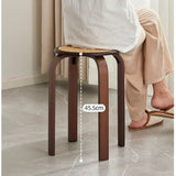 Bamboo Dining Stools Resin Rattan Woven Makeup Chair Stacking Storage Kitchen Seat Stable And Load-bearing Restaurant Furniture Aimak Store