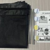 Pet Barrier Fence Baby Safety Gate Mesh with Telescopic Pole Hook Stairs Entrance Indoor Gate Fence Safety Protection Punch-free Aimak Store