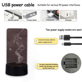 Creative baseball light, 3D night light, creative desktop, bedroom atmosphere light, room decoration light, USB powered Aimak Store