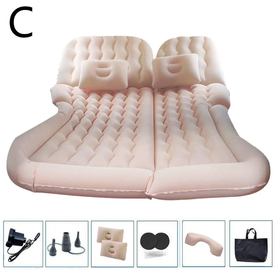 68.9*51.2in Portable Car Inflatable Camping Mattress With Pillows Air Pump Auto Air Bed Mattress SUV Sleeping Pad Tools Aimak Store