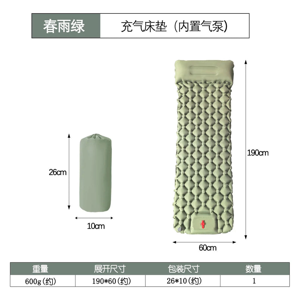 Picnic Mat Ultralight Self-inflating Air Mattress Thicken Sleeping Pad Splicing Inflatable Bed Beach Camping Tent Air Cushion Aimak Store