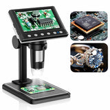 Hayve 4.3'' Digital Microscope 1600X USB Microscope 1080p Soldering Microscope with 8 LEDs Compatible with Windows/Mac OS (DM7) Aimak Store
