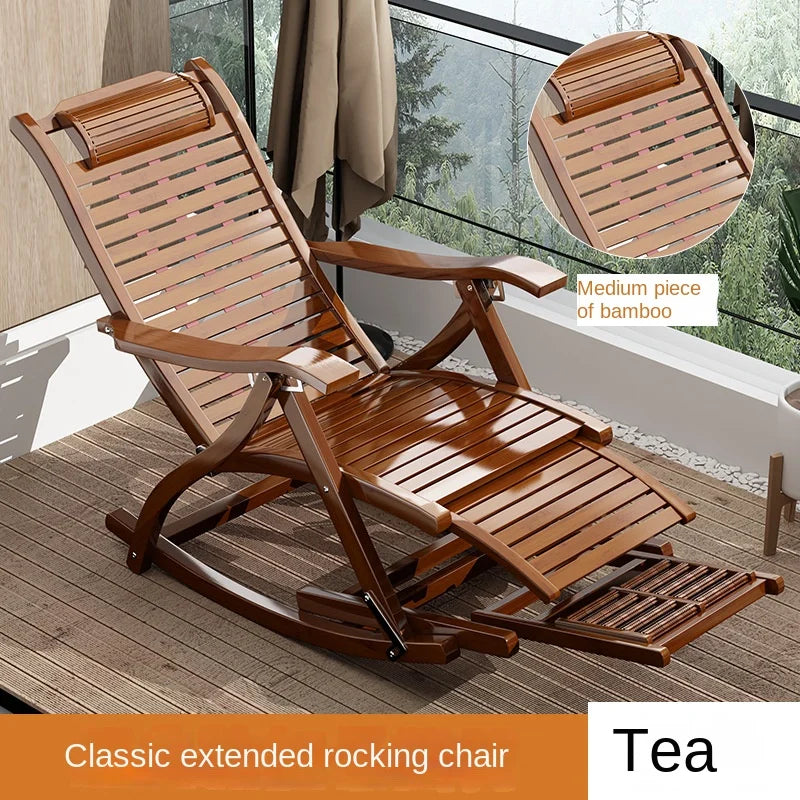 Folding Rocking Chair Lazy Lunch Break Balcony Lazy Leisure Nap Easy Chair For Home Use Sillon Plegable Katlanabilir Aimak Store