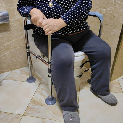 Non Slip Bathroom Armrest Easy To Install Toilet Chair Stainless Steel Lavatory Support Frame Foldable Safety Shower Seat