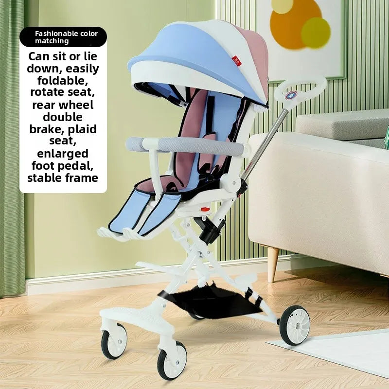 Ultra-light Foldable Baby Stroller Child High Viewpoint Sit-Lie Baby Pushchair Infant Pram Toddler Walker Kids Wheelbarrow Aimak Store