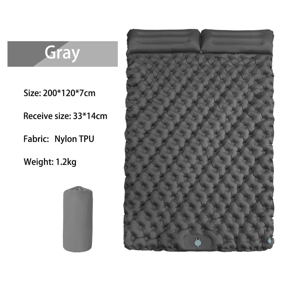 Picnic Mat Ultralight Self-inflating Air Mattress Thicken Sleeping Pad Splicing Inflatable Bed Beach Camping Tent Air Cushion Aimak Store