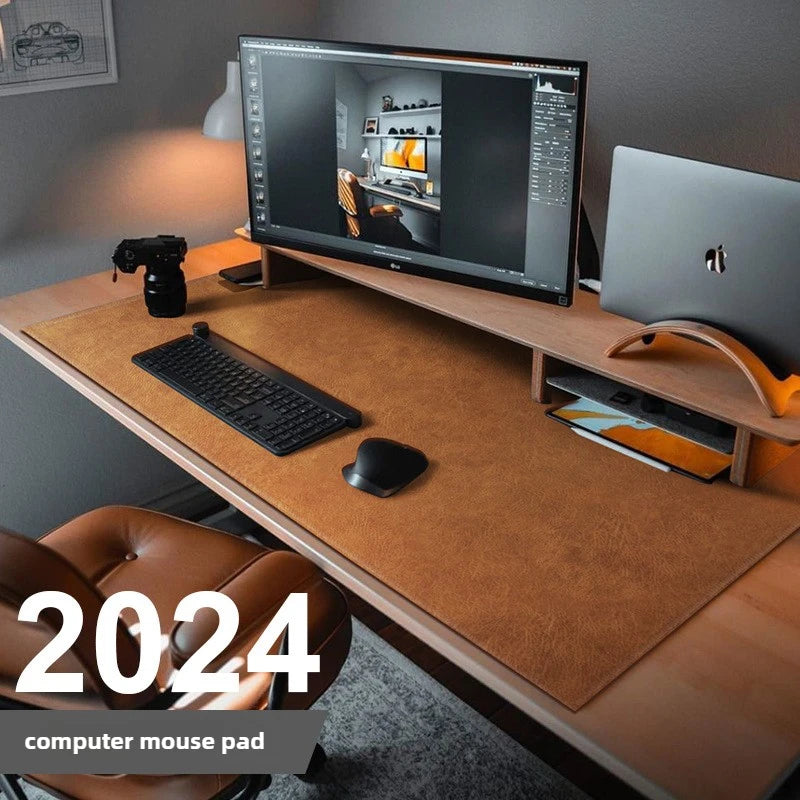 Retro Mousepad Mouse Pad Large Waterproof Non-slip PU Suede Desk Mat Computer Keyboard Desk Pad Mouse Mats Gaming Accessories Aimak Store