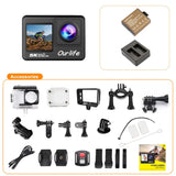 5K Action Camera 4K60FPS 2.0 Inch Touch Screen Wi-Fi 170° Wide Angle 30M Waterproof Helmet Video Recording Sports Cameras Aimak Store